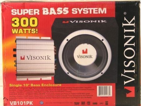 NEW VISONIK VB101PK  300w SYSTEM 10  SUBWOOFER+AMPLIFIER+ENCLOSURE+AMP KIT Online Sale