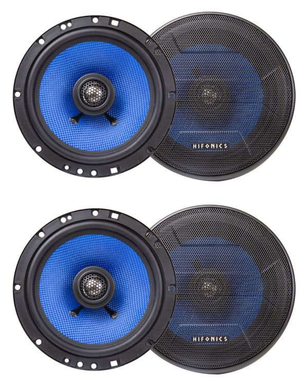 (4) Hifonics HCC65CX 6.5  150 Watt 2-Way Coaxial Car Audio Speakers Discount