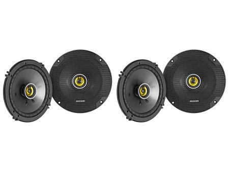 (4) KICKER 46CSC654 CSC65 6.5  6-1 2  300w 4-Ohm Car Audio Coaxial Speakers For Sale