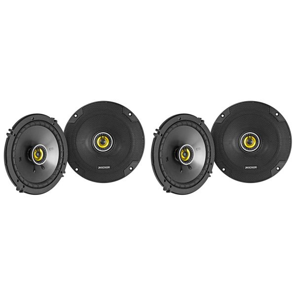 (4) KICKER 46CSC654 CSC65 6.5  6-1 2  300w 4-Ohm Car Audio Coaxial Speakers For Sale