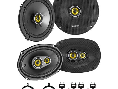 Kicker 46CSC Front + Rear Speaker Replacement Kit For 1998-04 Dodge Intrepid Fashion