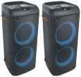 Pair Rockville ROCK PARTY 9 Home Portable Bluetooth Speakers w Wireless Linking For Discount