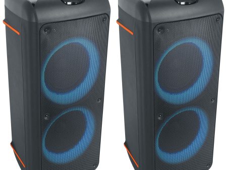 Pair Rockville ROCK PARTY 9 Home Portable Bluetooth Speakers w Wireless Linking For Discount