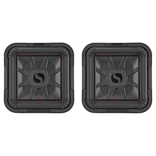 2) KICKER 46L7T124 12  1200w L7T Car Subwoofers Solo-Baric Subs L7T124 DVC 4-ohm For Sale