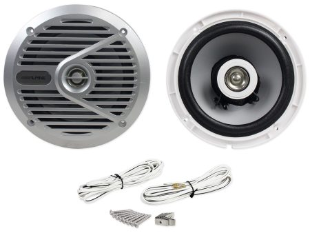 New Alpine SPS-M601 Pair 6.5  2-Way Marine Boat Coaxial Speakers Fashion