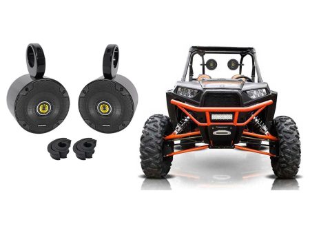 2 Kicker 5.25  450w Rollbar Rollcage Tower Speakers For Polaris RZR ATV UTV Cart Online Sale