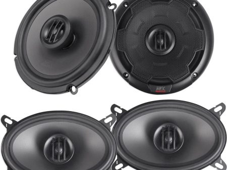 (2) MTX THUNDER65 6.5  240 Watt Car Coaxial Speakers+(2) THUNDER46 4x6  Speakers For Sale