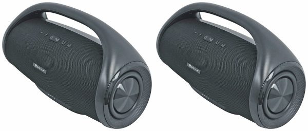 (2) Rockville CANON-XXL Portable Bluetooth Speakers w Huge Bass+Wireless Linking For Cheap