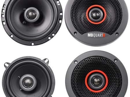 (2) MB QUART FKB116 6.5  240w 2-Way Car Audio Speakers+(2) 5.25  180w Speakers Hot on Sale