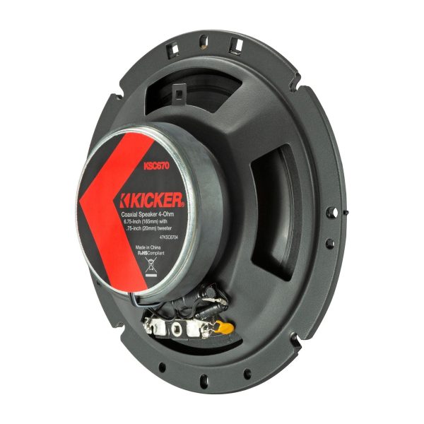 4) Kicker 47KSC6704 KSC670 6.75  Car Speakers+4-Channel Smart Amplifier EQ+Wires Supply