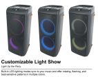 Pair Rockville ROCK PARTY 9 Home Portable Bluetooth Speakers w Wireless Linking For Discount