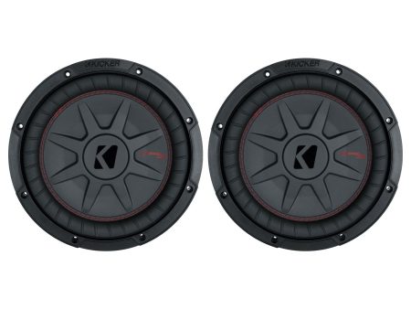 (2) KICKER 48CWRT104 CompRT 800w Shallow 10  Subwoofers DVC 4-ohm Subs COMPRT10 Online Hot Sale