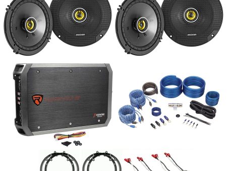 Kicker 46CSC 6.5  Speaker Replacement kit+4-Ch Amp For 2001-2005 Honda Civic Discount