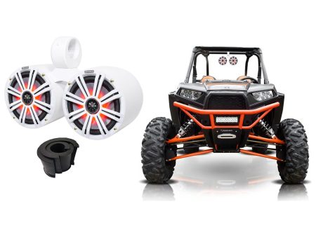 Kicker KM8 8  600w Dual LED Tower Speakers For Polaris RZR ATV UTV Cart Jeep For Discount