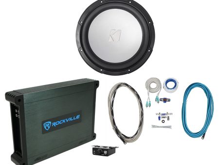 KICKER 45KM104 10  350 Watt Marine Boat Subwoofer+Mono Sub Amplifier+Amp Kit Fashion