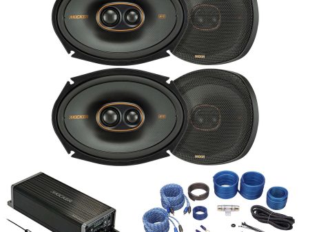 4 Kicker 47KSC69304 KSC6930 6X9  Car Speakers+4-Channel Smart Amplifier EQ+Wires Discount