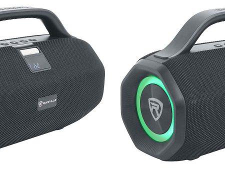 2) Rockville SONIC-50L Wireless Linking Portable Bluetooth Party Speakers+Mic In Online Hot Sale