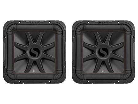 2) KICKER 45L7R124 12  2400w L7R Car Subwoofers Solo-Baric Subs L7R124 DVC 4-ohm For Discount