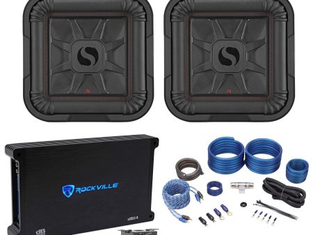 2 KICKER 46L7T102 10  1000w L7T Subwoofers Solo-Baric Sub+Mono Amplifier+Amp Kit Hot on Sale