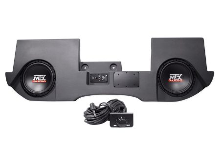 Dual 10  MTX Powered Subwoofers+Enclosure Box For 02-16 Dodge Ram Quad Crew Cab For Sale