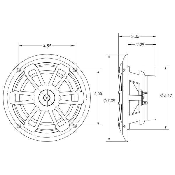 (4) MB QUART NF1-116 6.5  80 Watt Marine 2-Way Coaxial White Speakers For Boat on Sale