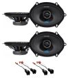 Alpine S 5x7  Front+Rear Factory Speaker Replacement+Harness For 07 Ford Mustang Online Sale