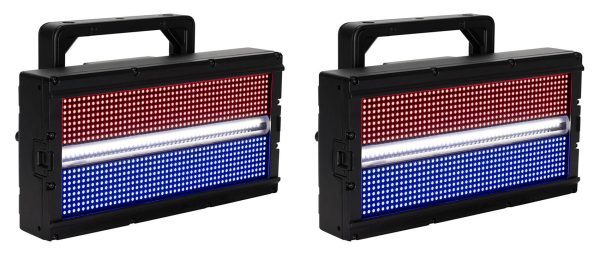 (2) American DJ ADJ Jolt Panel FXIP RGBW SMD LED DMX Strobe Wash Lights For Sale