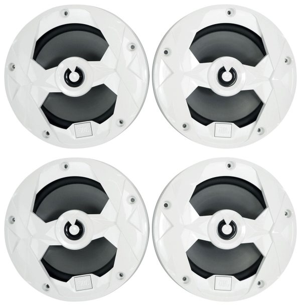 (4) JBL MS65W Marine Audio Boat 6.5  Speakers White 225 Watt Peak 75w RMS Sale