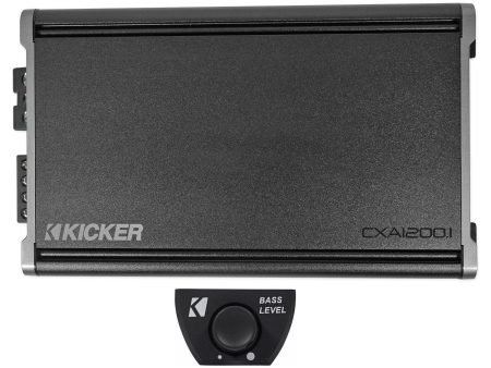 KICKER 46CXA12001 CXA1200.1 1200w RMS Mono Class D Car Amplifier Amp+Bass Knob Online