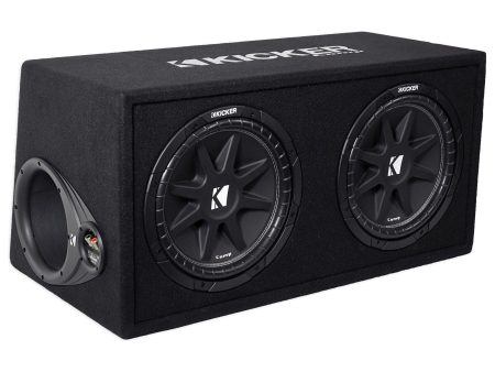 KICKER 43DC122 Comp Dual 12  Subwoofers In Vented Sub Box Enclosure, 2-Ohm Online Sale