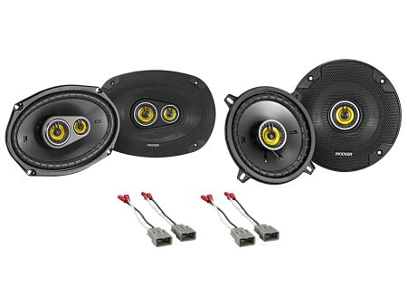 Kicker Factory Speaker Replacement Kit w 4) CSC Speakers For 1996-98 Honda Civic Fashion