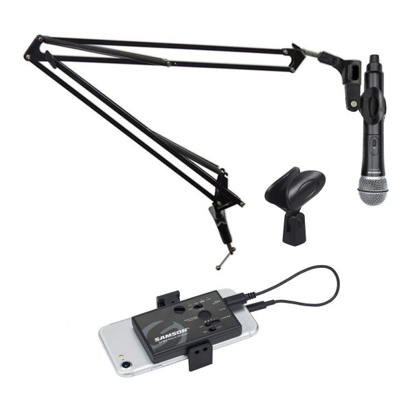 Samson Go Mic Mobile Wireless ASMR Recording Streaming Kit w Microphone+Boom Cheap