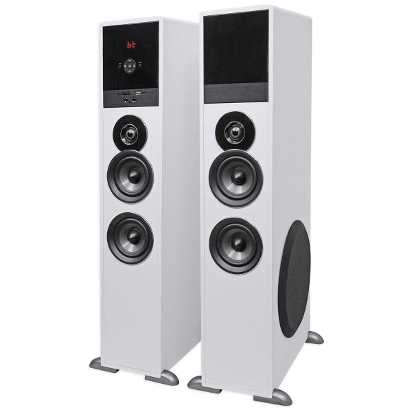 Rockville TM80W Bluetooth Home Theater Tower Speaker System+(2) 8  Subwoofers! For Discount