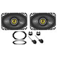 4x6  Kicker Front CSC Speaker Replacement Kit for 1997-2002 Jeep Wrangler TJ For Sale