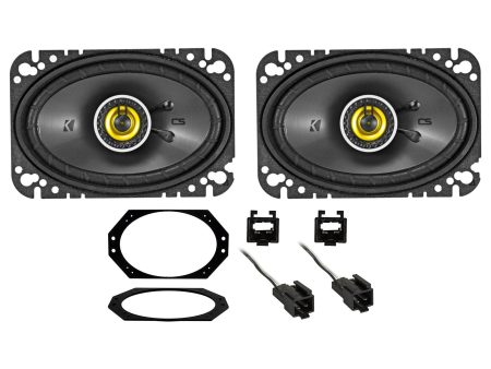 4x6  Kicker Front CSC Speaker Replacement Kit for 1997-2002 Jeep Wrangler TJ For Sale