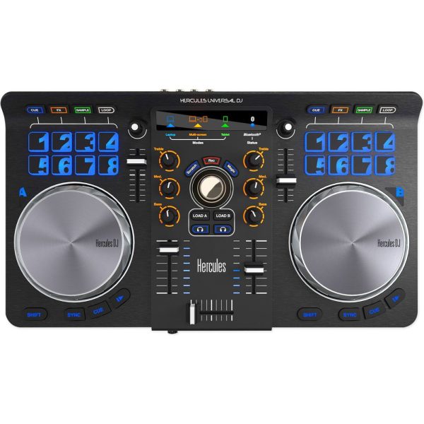 Hercules Universal DJ USB Bluetooth Controller+Stand+Mic+Headphones+Speakers Online now