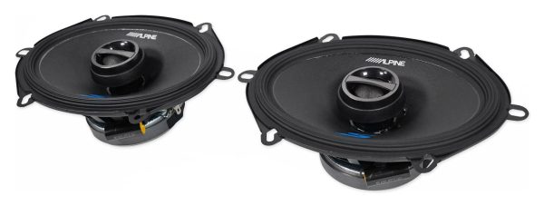 Alpine S 5x7 Front+Rear Speaker Replacement Kit For 08-10 Ford F-250 350 450 550 Online Sale