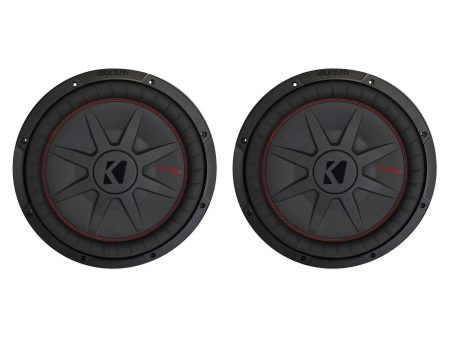 (2) Kicker 48CWRT122 COMPRT12 2000W 12  DVC 2-Ohm Shallow Car Subwoofers Subs on Sale