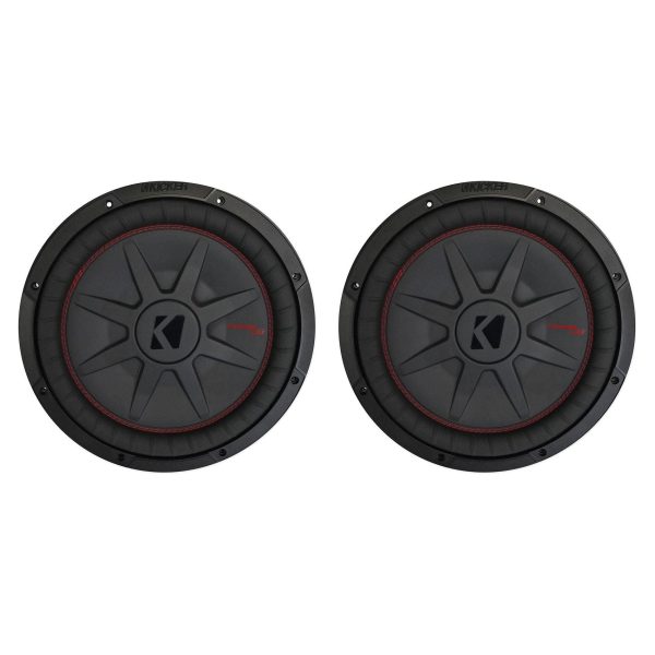 (2) Kicker 48CWRT122 COMPRT12 2000W 12  DVC 2-Ohm Shallow Car Subwoofers Subs on Sale