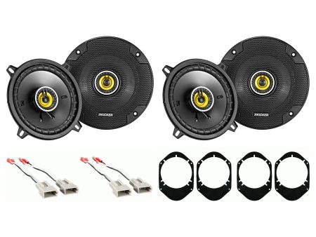 Kicker CSC 5.25  Front+Rear Speaker Replacement Kit For 1999-02 Ford Expedition For Discount