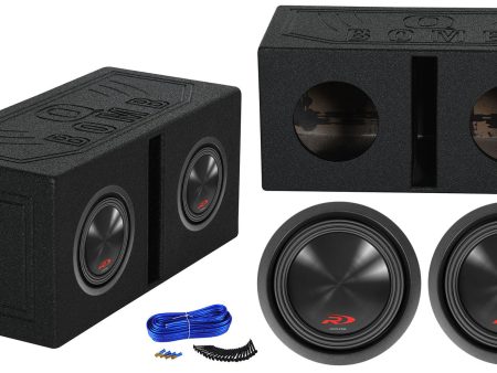 (2) Alpine SWR-8D2 8  1000w Dual 2 Ohm Car Subwoofer+Vented Sub Enclosure Box Online Hot Sale