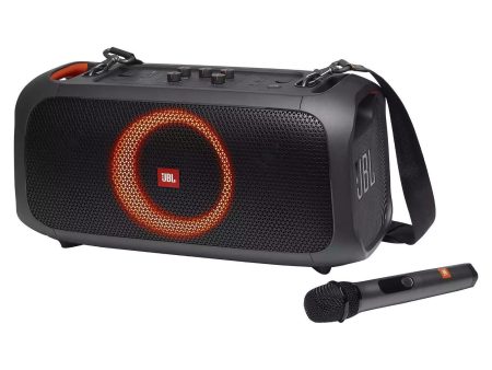 JBL PartyBox On-the-Go Party Tailgate Karaoke Bluetooth Speaker+LED+Wireless Mic For Discount