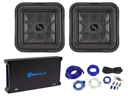 (2) KICKER 46L7T122 12  1200w L7T Subwoofers Solo-Baric Subs+Amplifier+Amp Kit For Sale