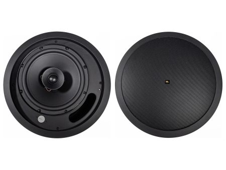 (2) JBL Control 18C T-BK 8  70v Commercial Black Ceiling Speakers For Restaurant Sale