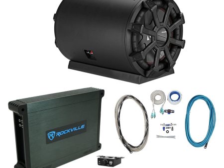 KICKER 46CWTB102 TB 10  800w Marine Loaded Subwoofer Enclosure+Mono Amp+Wire Kit Supply