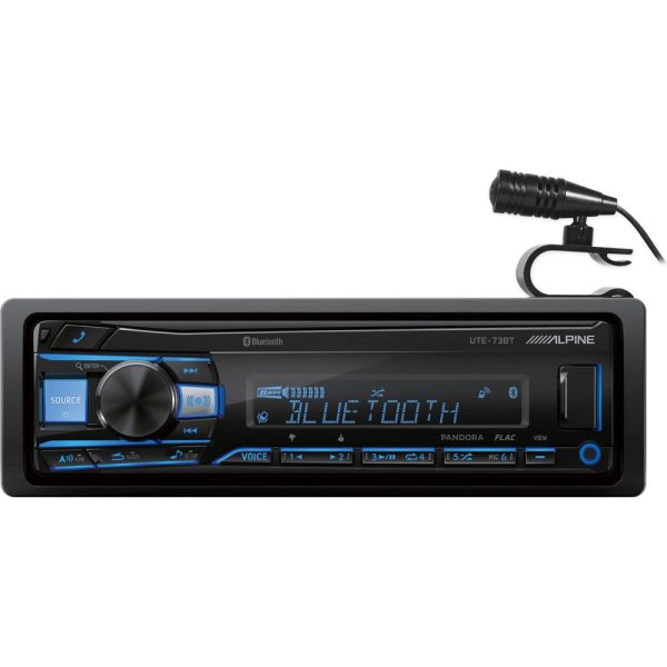 1-Din Alpine Digital Media Bluetooth Stereo Receiver For 1987-93 Ford Mustang Cheap