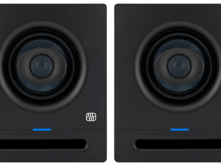 (2) Presonus Eris Pro 4 Powered 4  Coaxial 2-Way Powered Studio Monitor Speakers For Sale