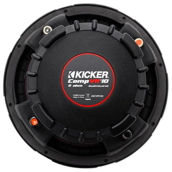 Kicker 43CVR102 COMPVR 10  700 Watt DVC 2-Ohm Car Audio Subwoofer Sub CVR10-2 Hot on Sale