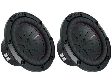 (2) KICKER 48CWR84 CompR 600 Watt 8  Subwoofers DVC 4-ohm Car Subs CWR8-4 COMPR8 For Sale