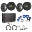 Kicker 46CSC 6.5  Speaker Replacement kit+4-Ch Amp For 2002-2005 Honda Civic Si For Sale